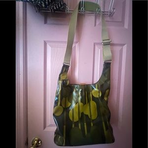 CLOSET CLEAROUT Authentic Orla Kiely leaf printed Green sling crossbody  bag